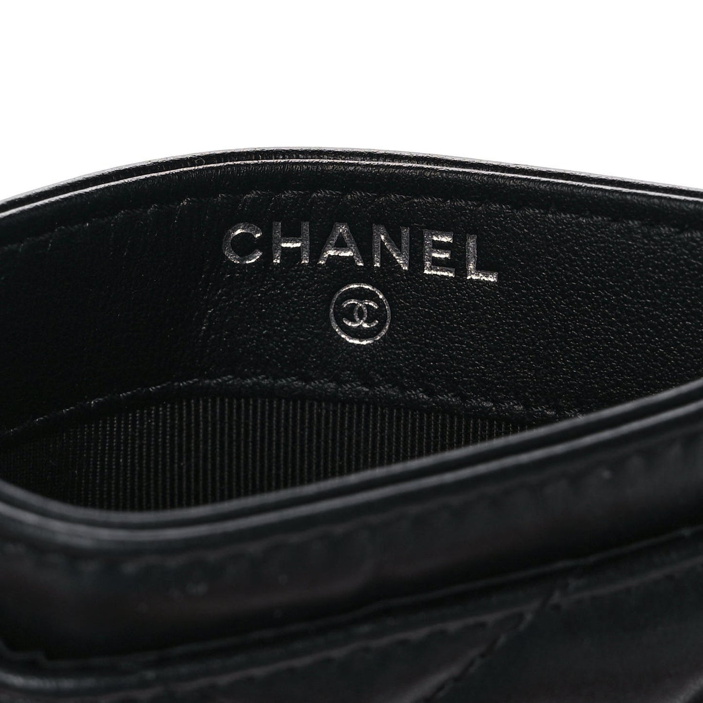 Aged Calfskin Quilted Gabrielle Card Holder Wallet So Black