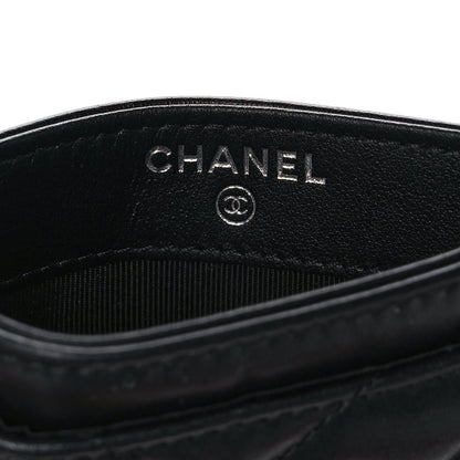Chanel Aged Calfskin Quilted Gabrielle Card Holder Wallet So Black 6 of 10