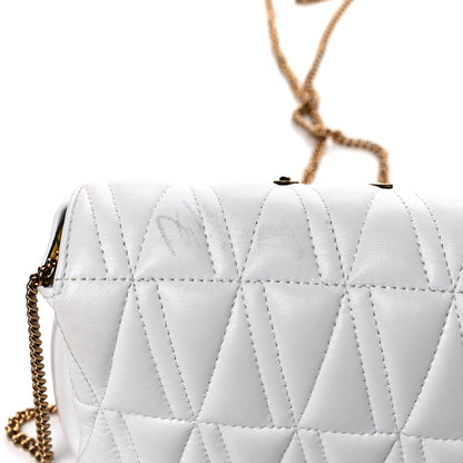 Versace Nappa Quilted Virtus Evening Bag White 14 of 15