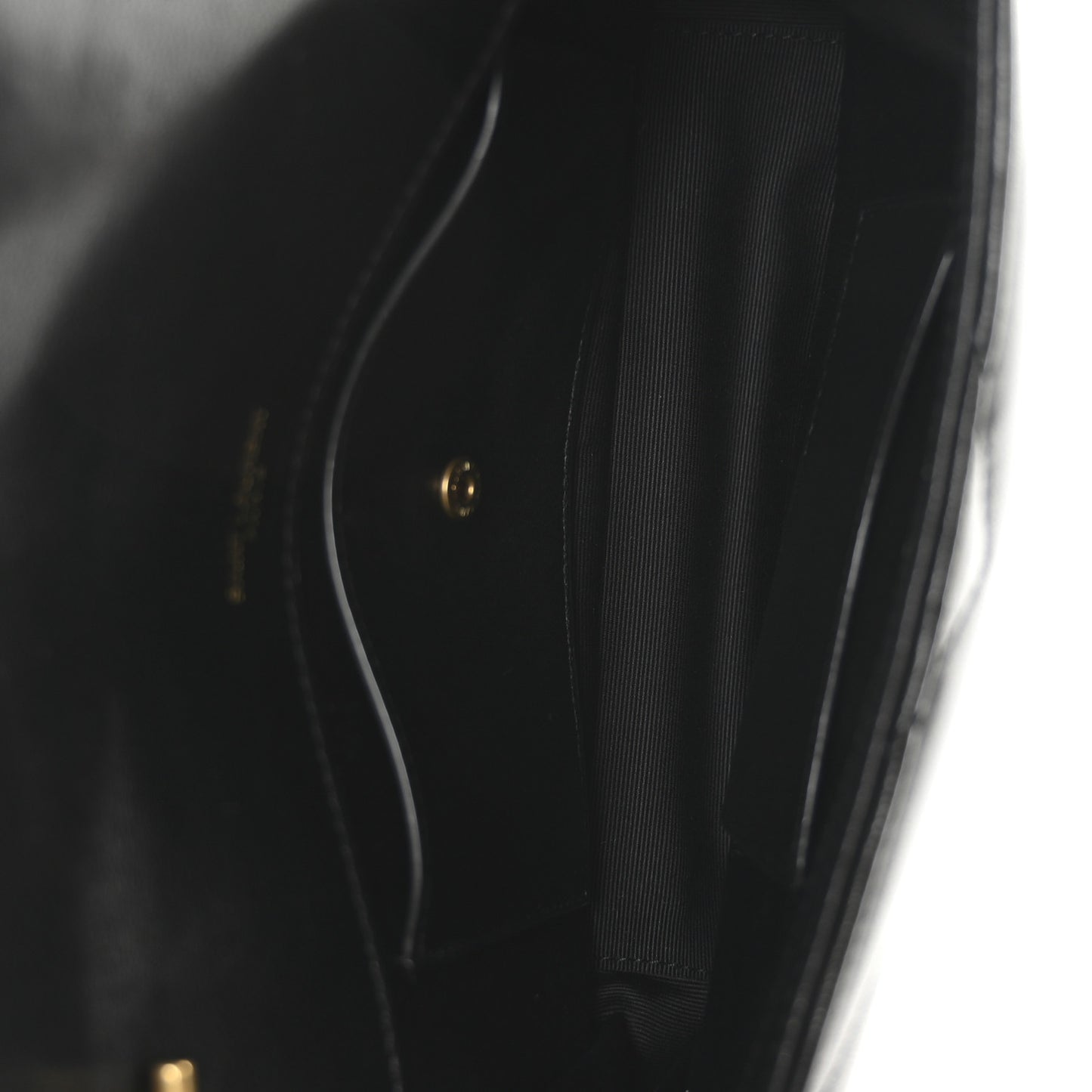 Lambskin Chevron Quilted Mini Loulou Black