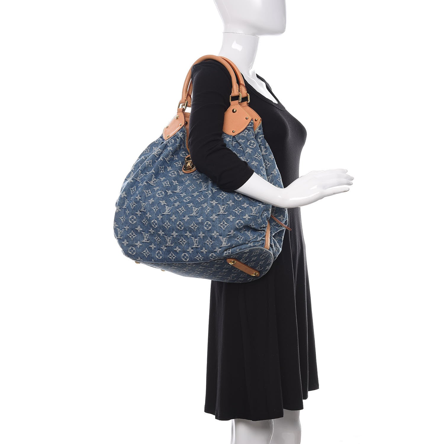 Louis Vuitton Denim Mahina XL Blue 2 of 11