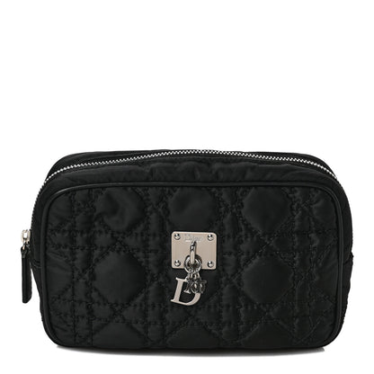 Christian Dior Nylon Cannage Zipped Pouch Black 1 of 8