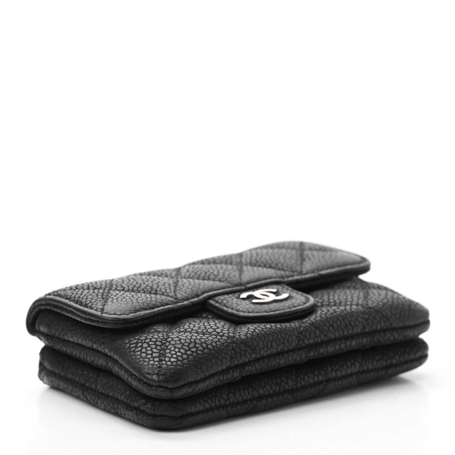 Chanel Iridescent Caviar Quilted Coin Purse Black 4 of 8