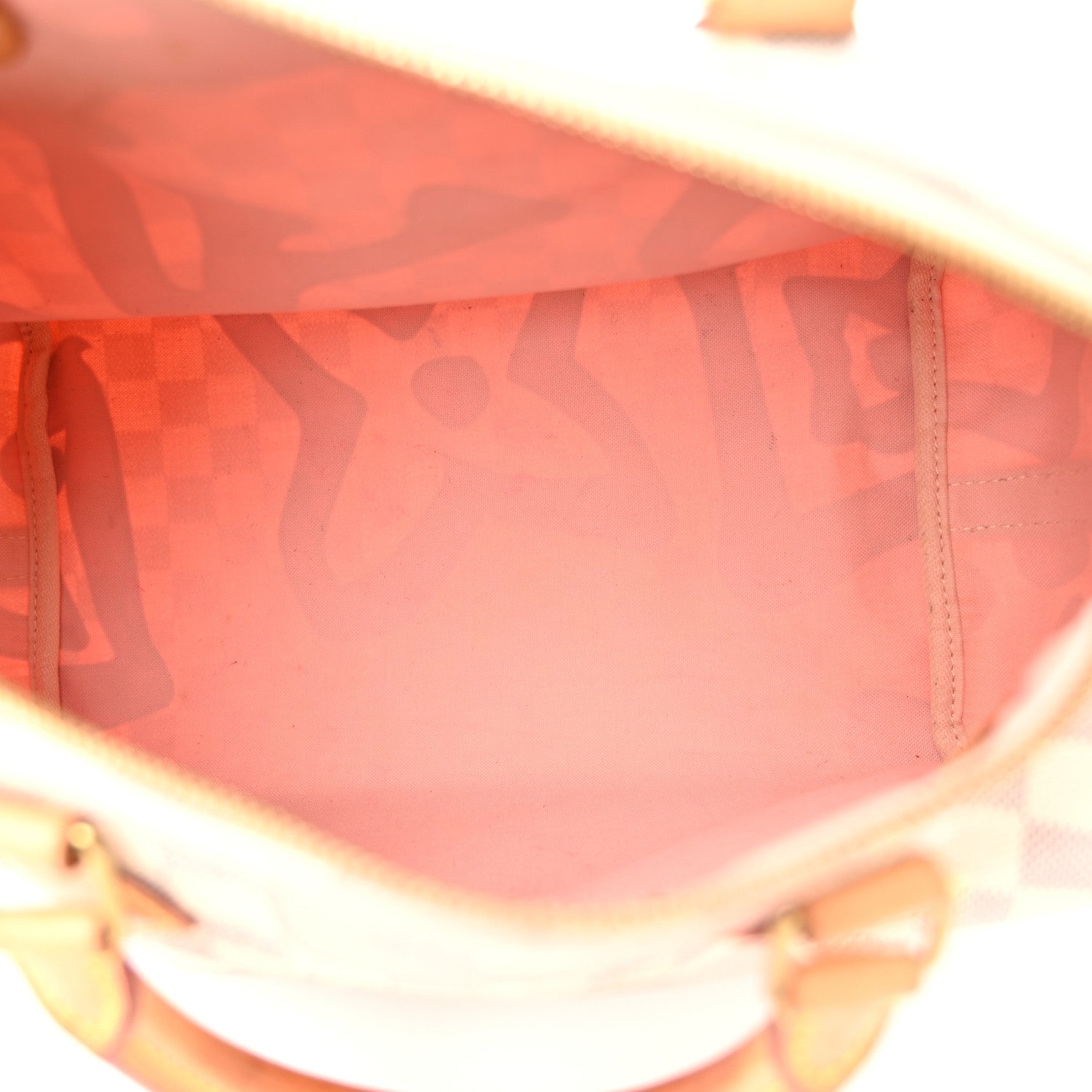 Louis Vuitton Damier Azur Tahitienne Speedy Bandouliere 30 Rose Ballerine 5 of 14