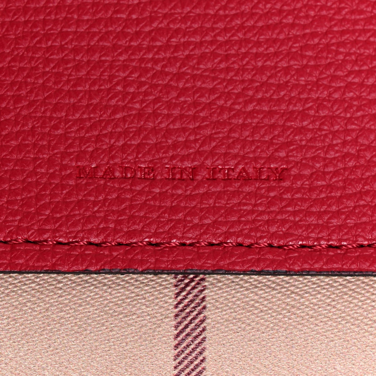 Haymarket Check Medium Reversible Tote Poppy Red