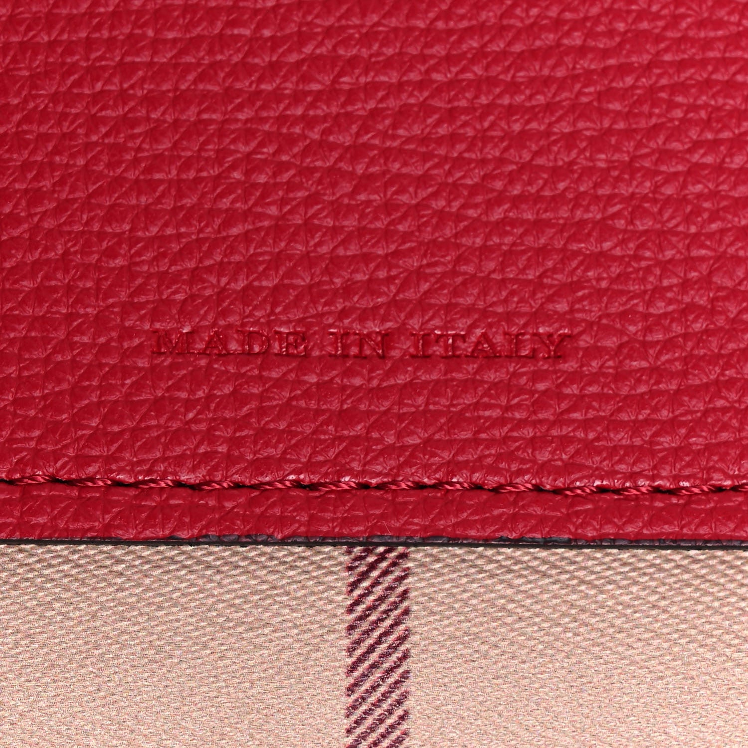 Burberry Haymarket Check Medium Reversible Tote Poppy Red 7 of 18
