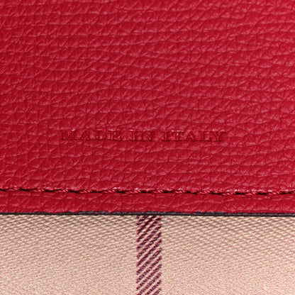 Burberry Haymarket Check Medium Reversible Tote Poppy Red 7 of 18