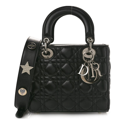 Christian Dior Lambskin Cannage Small Lucky Badges My Lady Dior Black 1 of 11