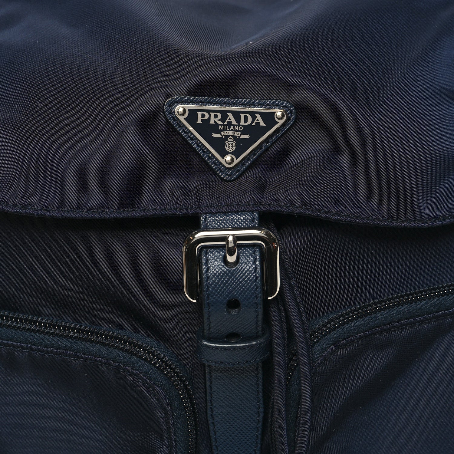 Prada Tessuto Nylon Saffiano Vela Medium Backpack Baltico 7 of 9