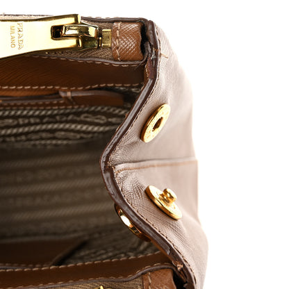 Prada Saffiano Small Galleria Double Zip Tote Caramel 10 of 11