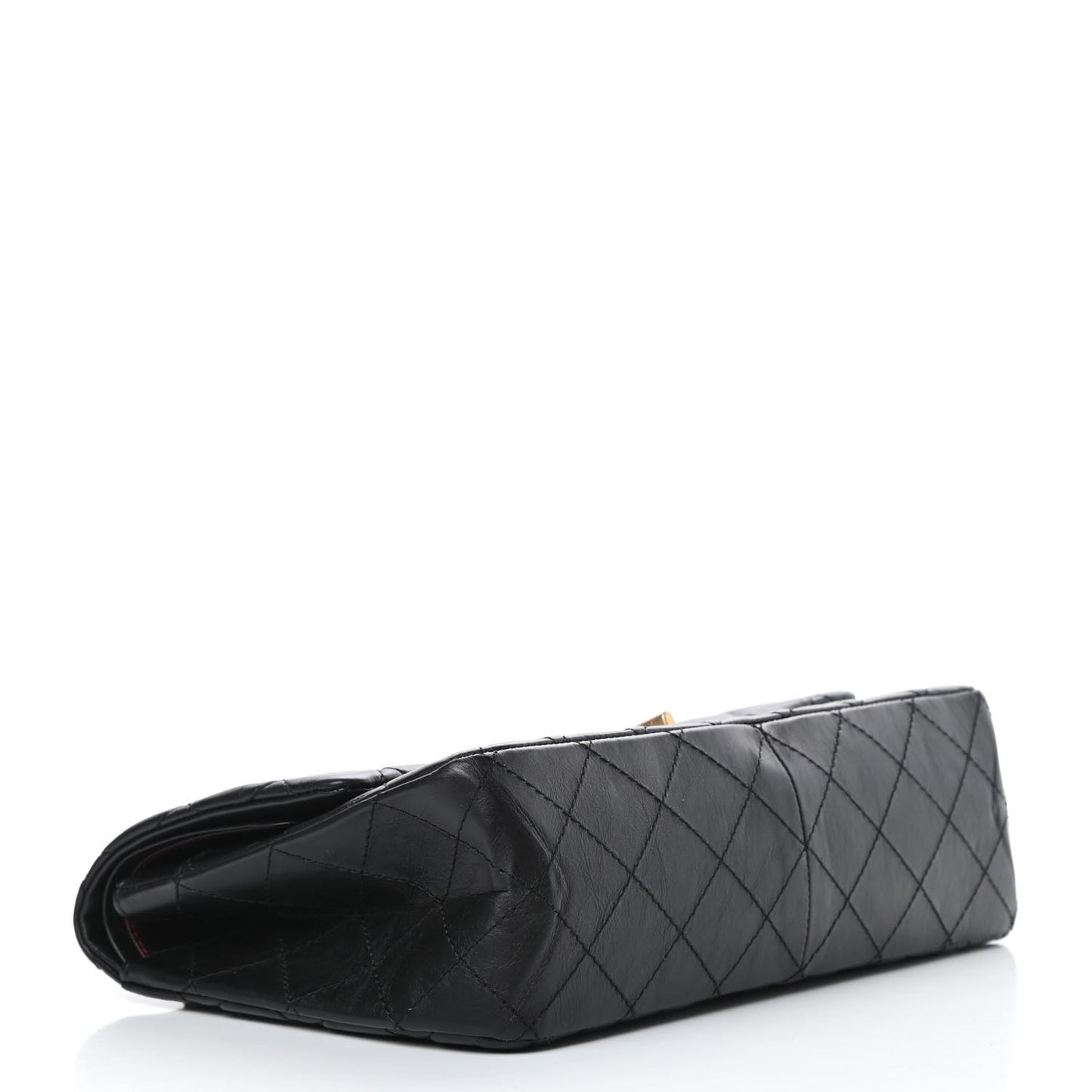 Aged Calfskin Quilted 2.55 Reissue 227 Flap Black
