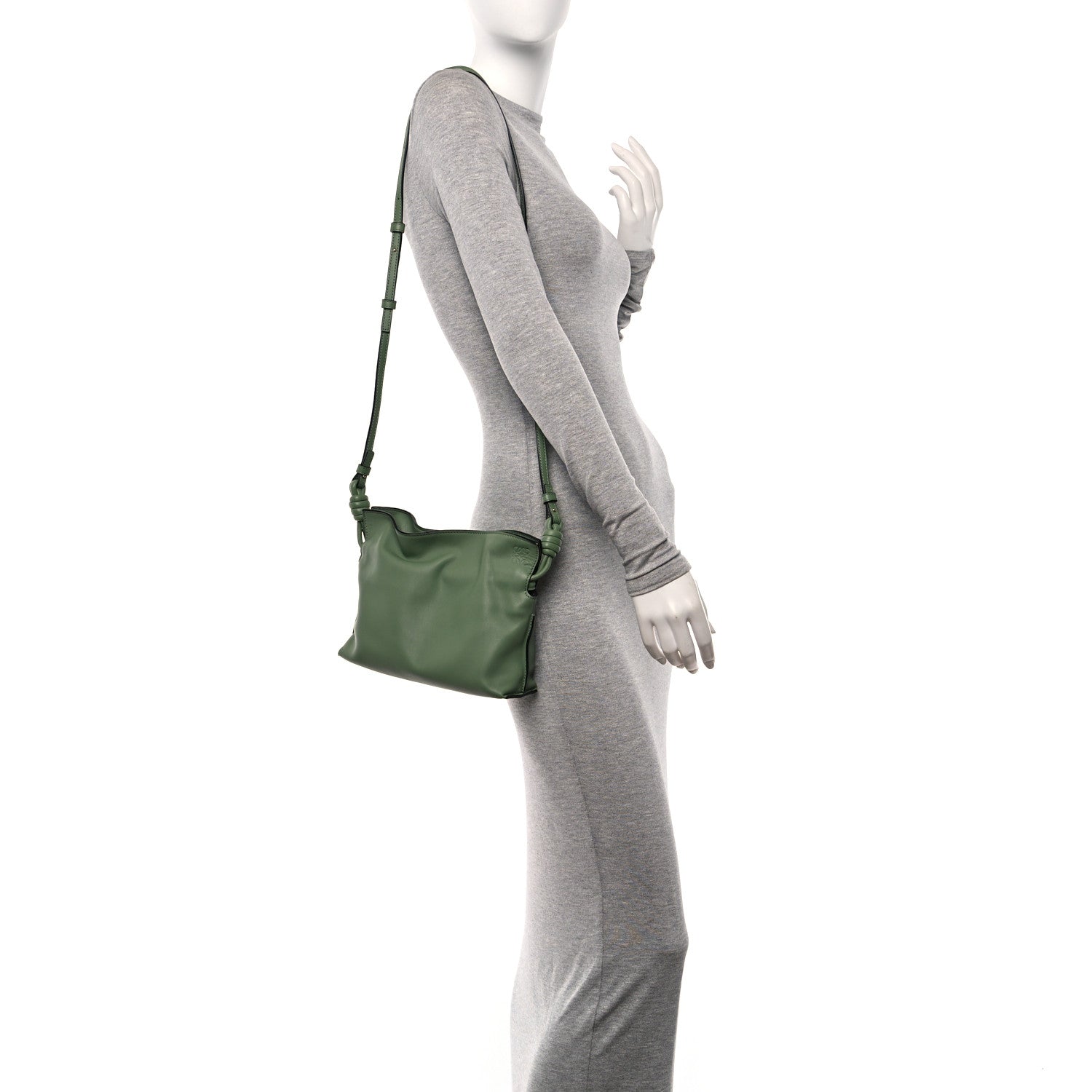 Loewe Calfskin Mini Flamenco Knot Clutch Rosemary 2 of 10