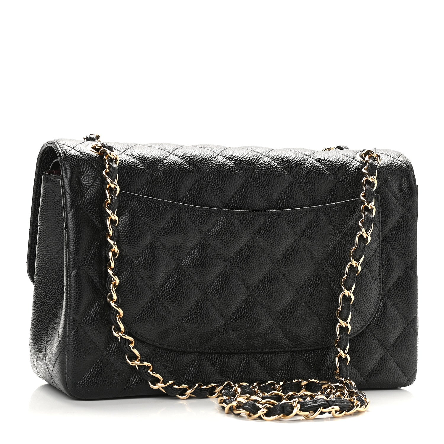Chanel Caviar Quilted Jumbo Double Flap Black 2 of 8