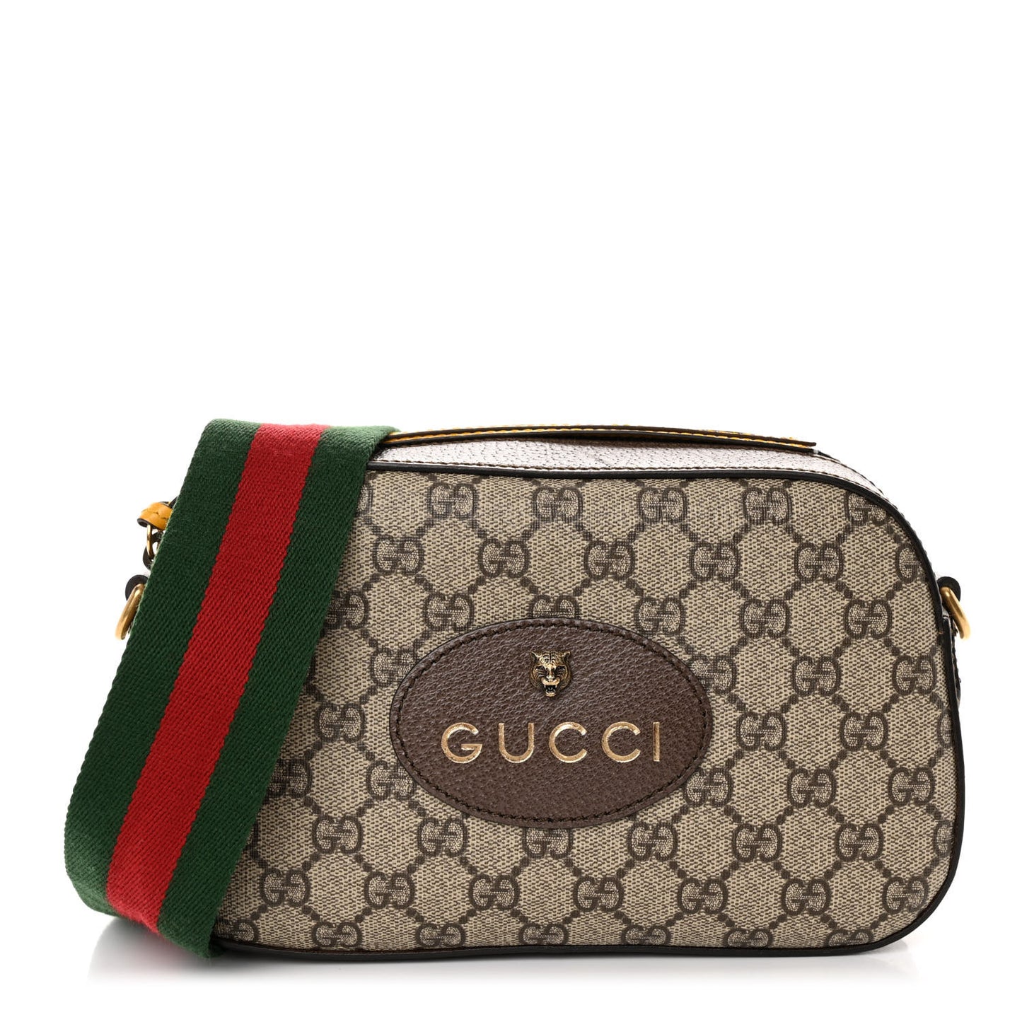 GG Supreme Monogram Web Neo Vintage Shoulder Bag Beige New Acero Crop