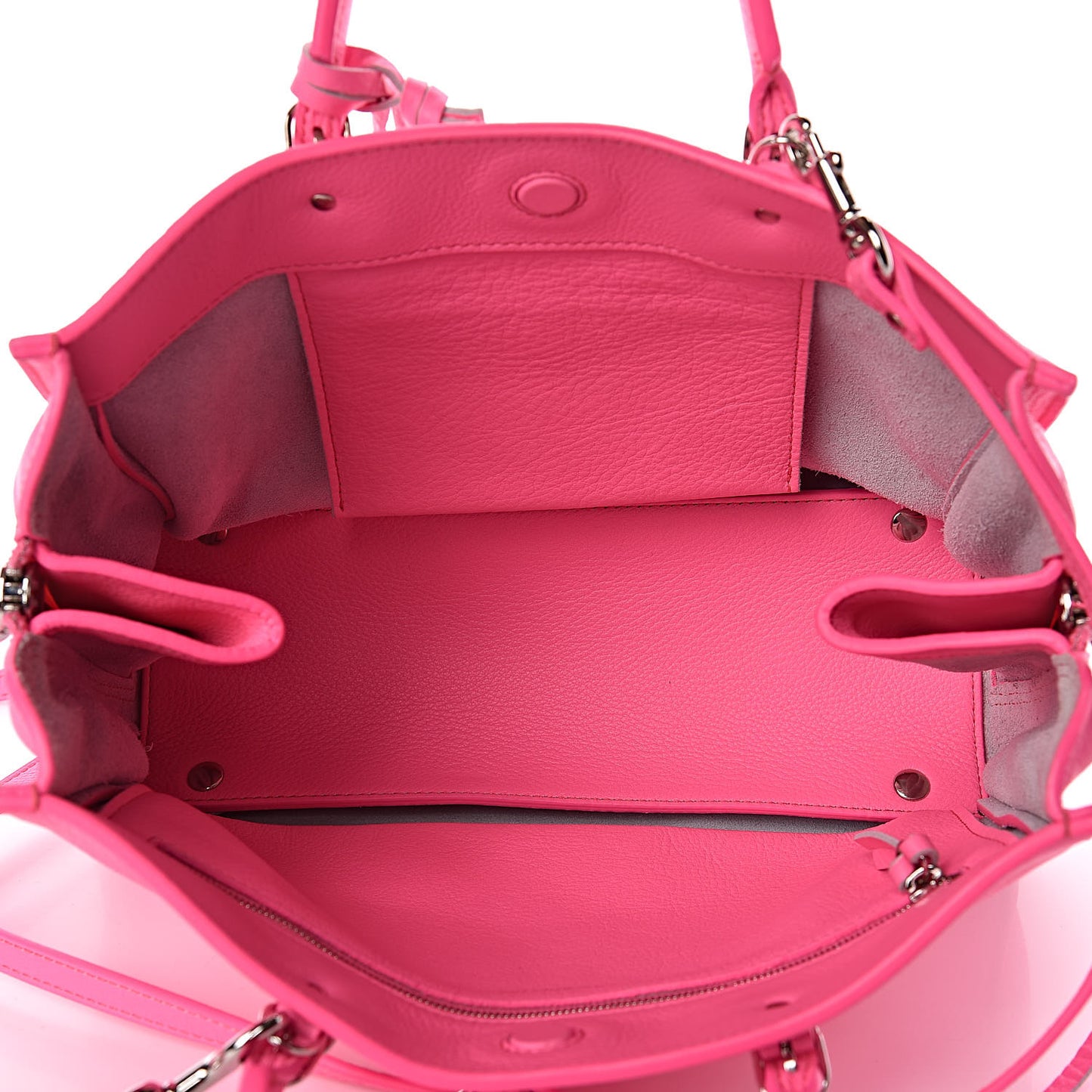 Veau Papier A6 Zip Around Tote Acid Pink