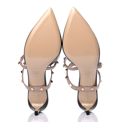 Valentino Garavani Nappa Rockstud Criss Cross 55mm Mules 36.5 Black Poudre 5 of 7
