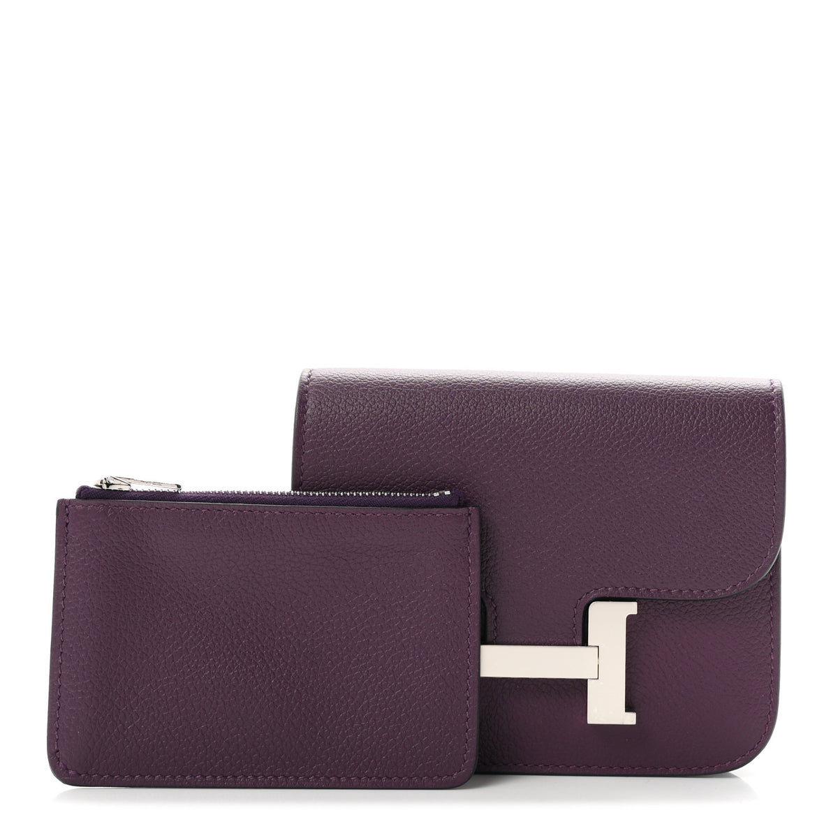 Hermes Evercolor Constance Slim Wallet Cassis 2 of 9