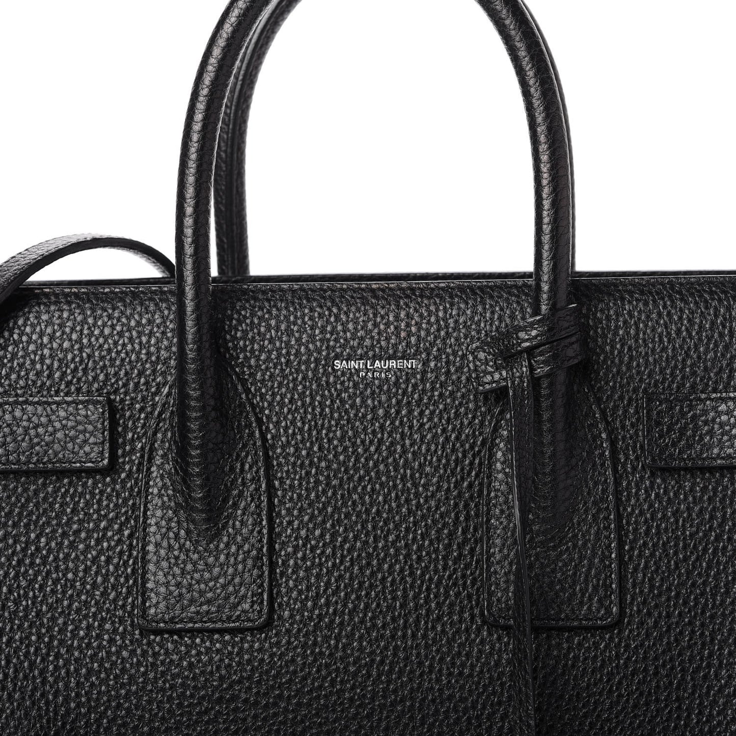 Grained Calfskin Small Sac De Jour Black