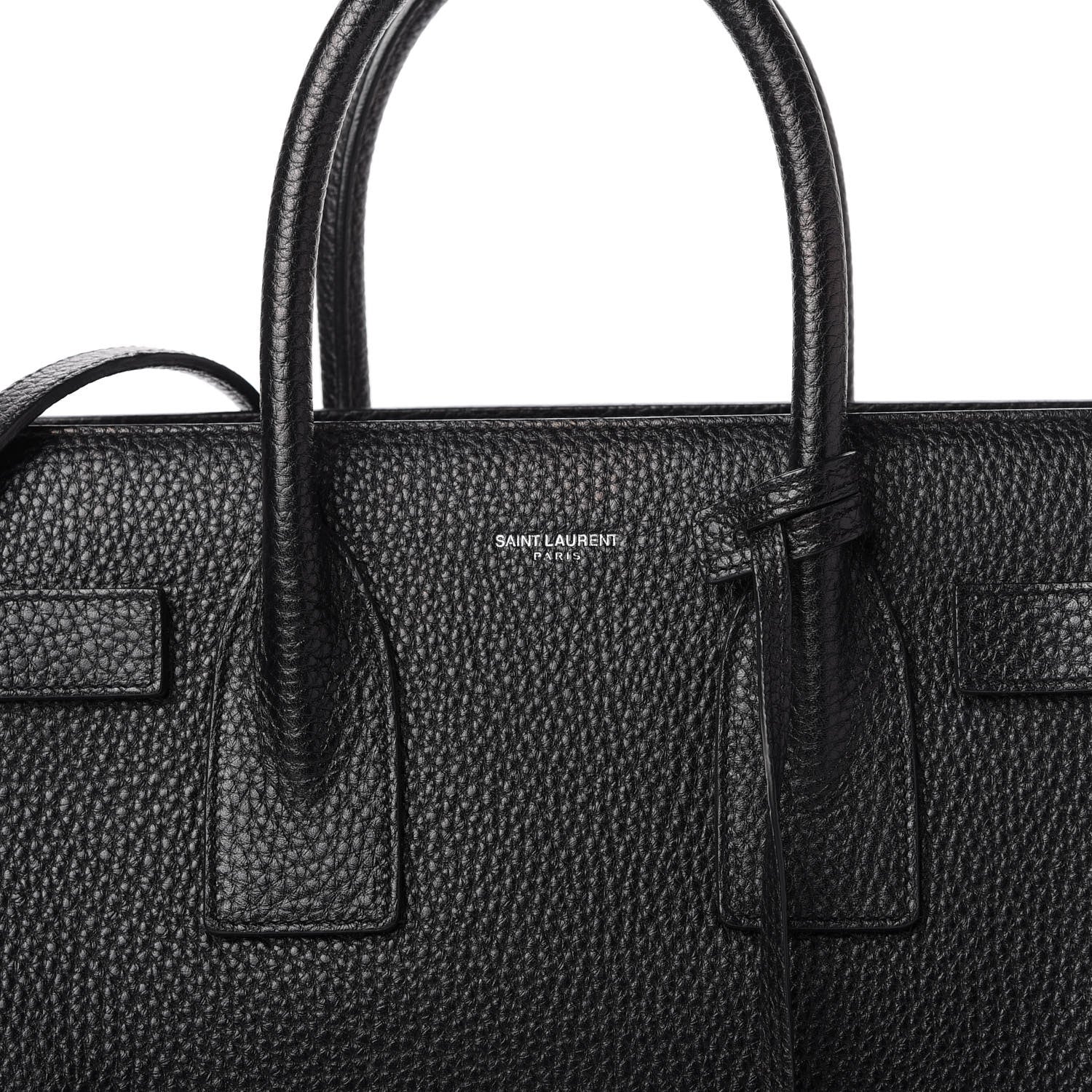 Saint Laurent Grained Calfskin Small Sac De Jour Black 12 of 12