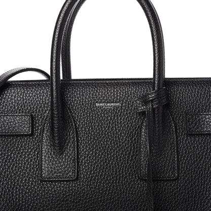 Saint Laurent Grained Calfskin Small Sac De Jour Black 12 of 12