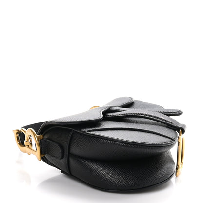 Christian Dior Grained Calfskin Saddle Bag Black 4 of 9