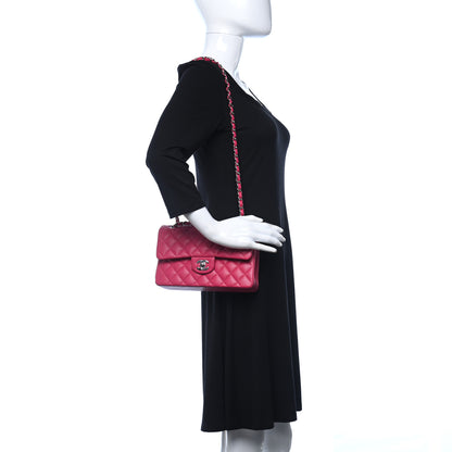 Chanel Caviar Quilted Small Double Flap Dark Pink 2 of 9