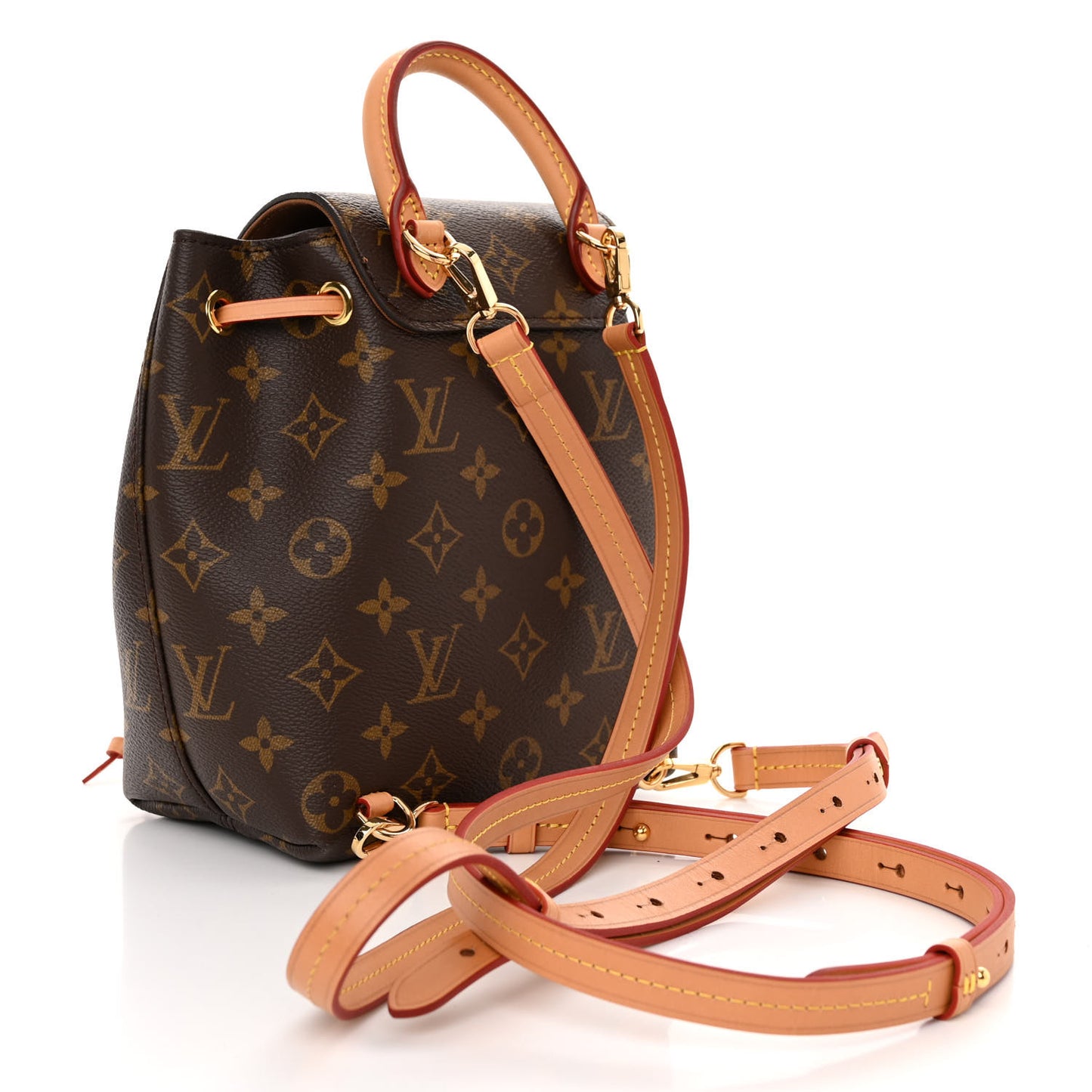 LOUIS VUITTON Monogram Montsouris BB Backpack Natural