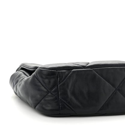 Chanel Lambskin Quilted Medium Chanel 19 Flap Navy Blue 9 of 10