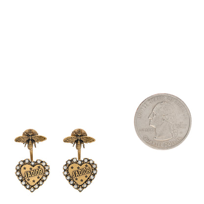 Christian Dior Metal Bee J'Adior Earrings Aged Gold 2 of 5