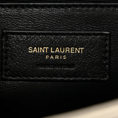 Saint Laurent Grain De Poudre Calfskin Medium Classic Monogram Kate Tassel Satchel Crema Soft 6 of 11