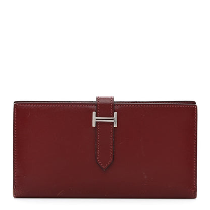 Hermes Box Bearn Gusset Wallet Rouge H 1 of 10