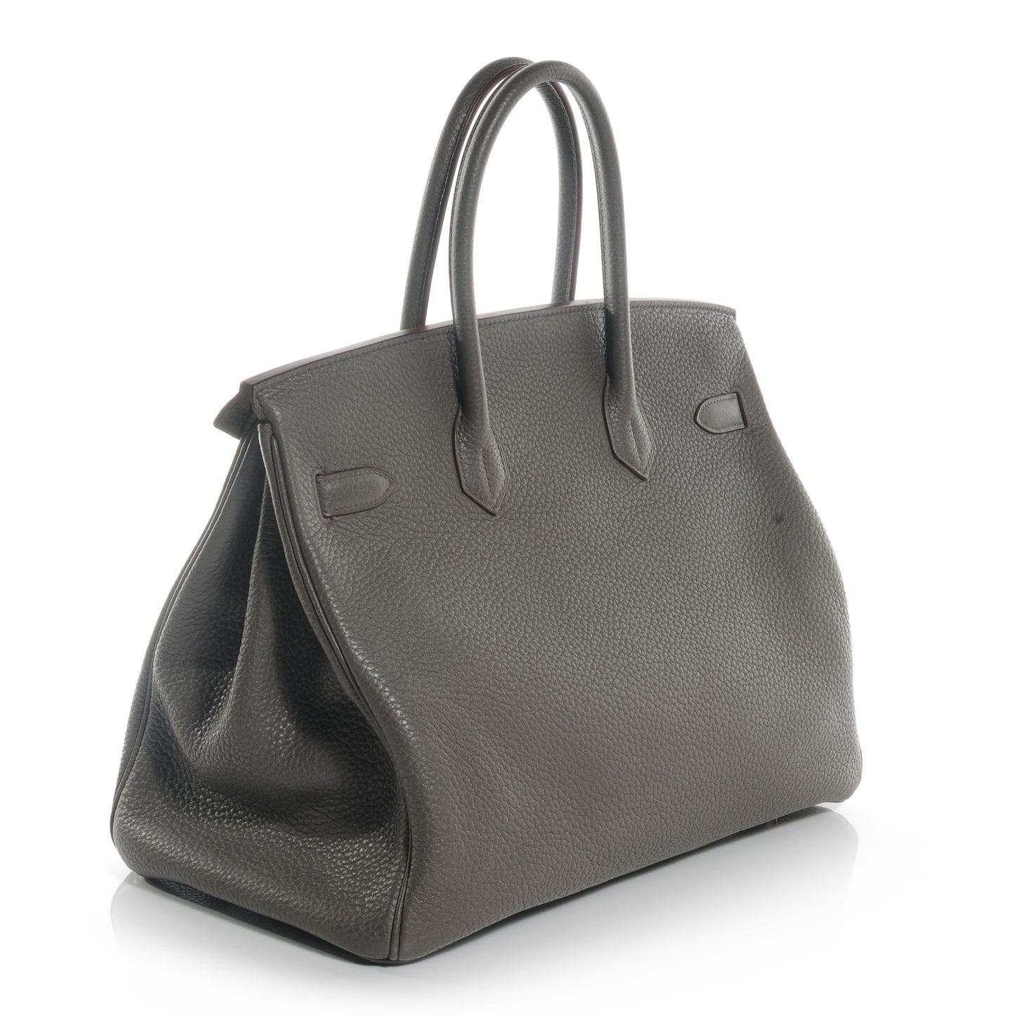 Taurillon Clemence Lizard Club Birkin 35 Etain