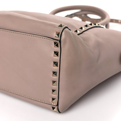 Valentino Garavani Vitello Rockstud Double Handle Tote Poudre 8 of 10