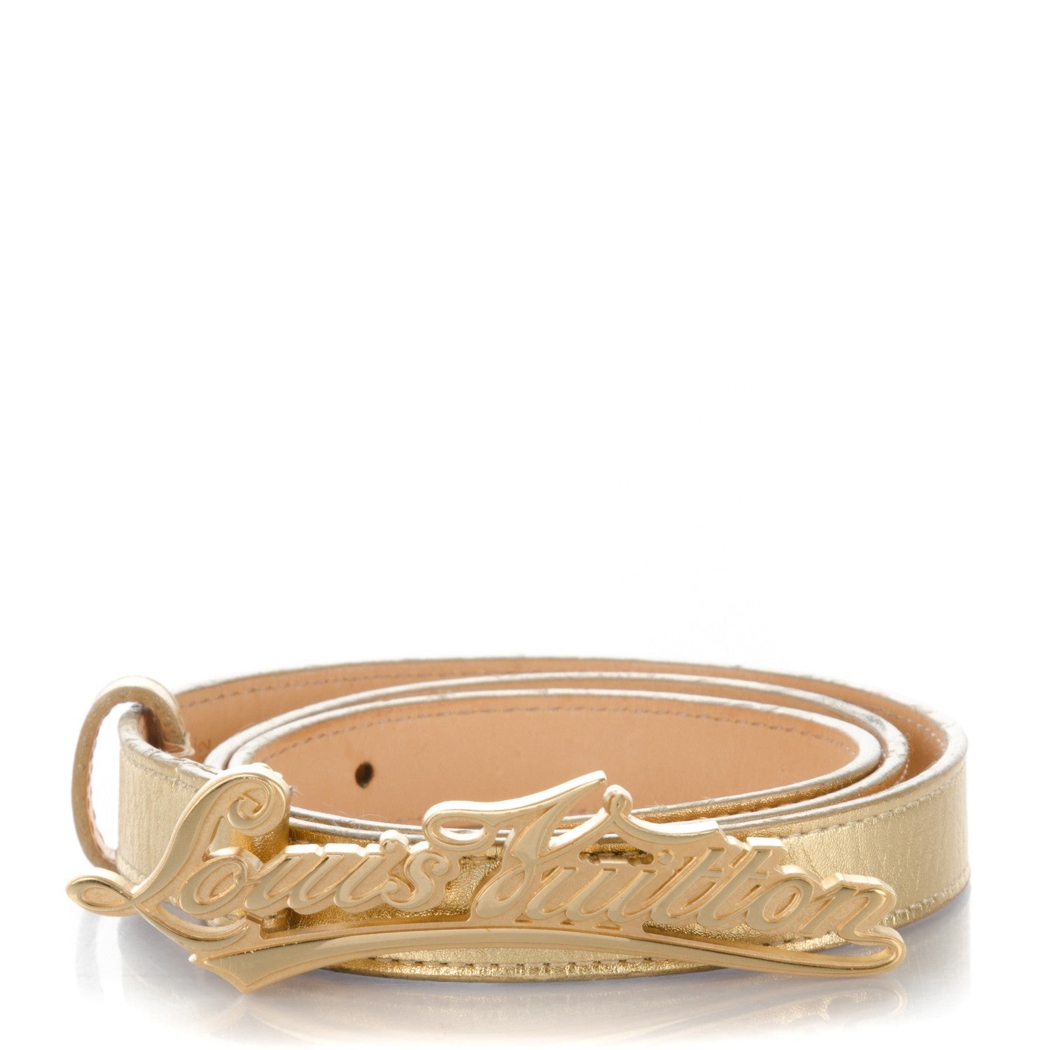Louis Vuitton Signature LV Initiales Belt Gold 80 32 1 of 7