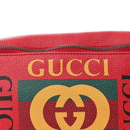 Gucci Grained Calfskin Logo Belt Bag Hibiscus Red 8 of 11