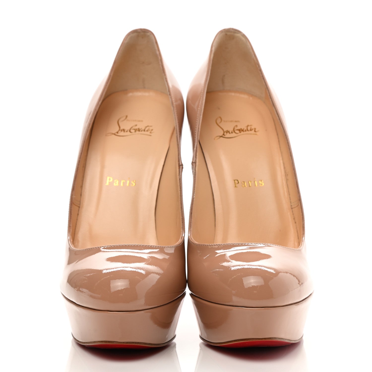 Christian Louboutin Patent Bianca 140 Pumps 40 Nude 2 of 9