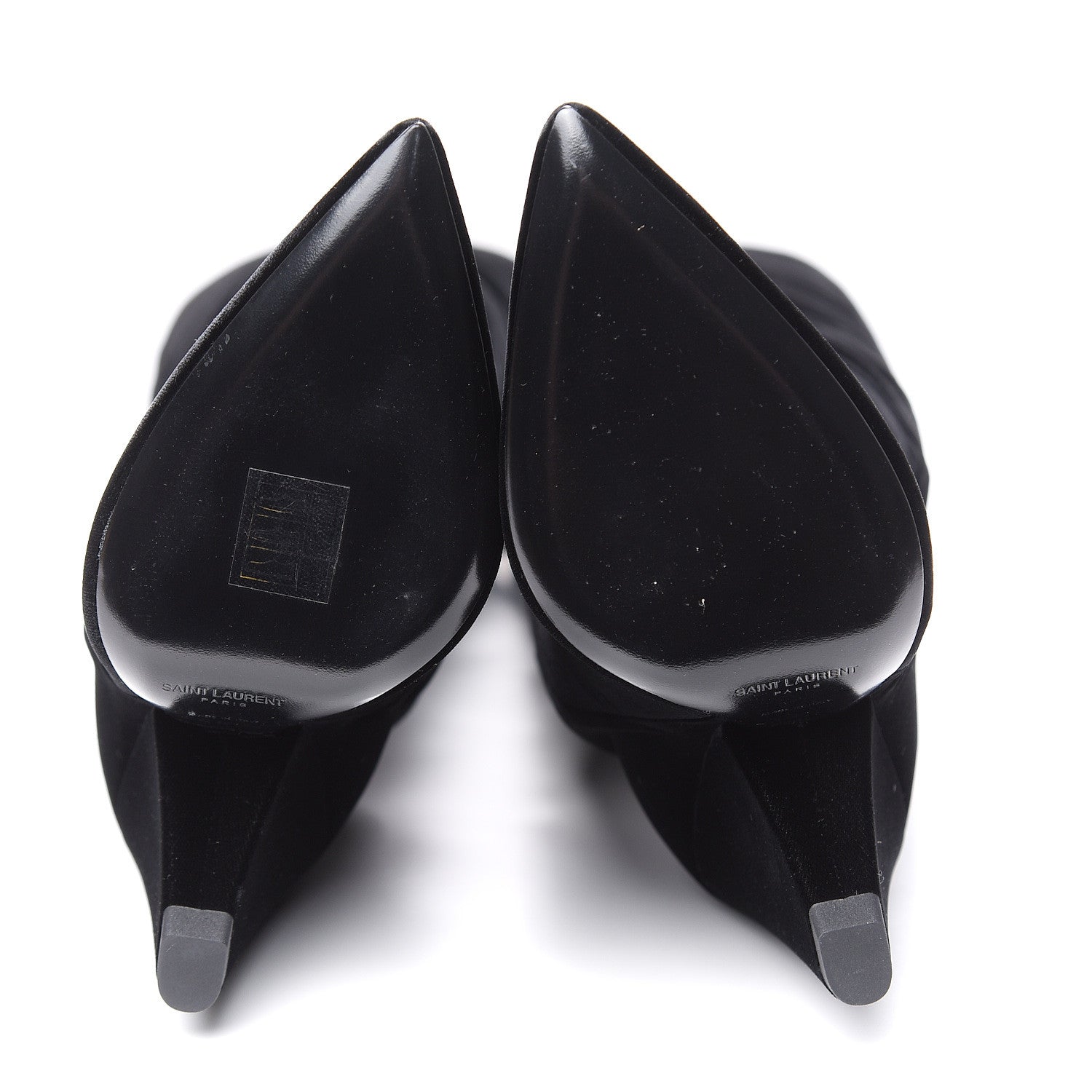 Saint Laurent Velvet Niki 105 Thigh High Boots 38.5 Black 5 of 9