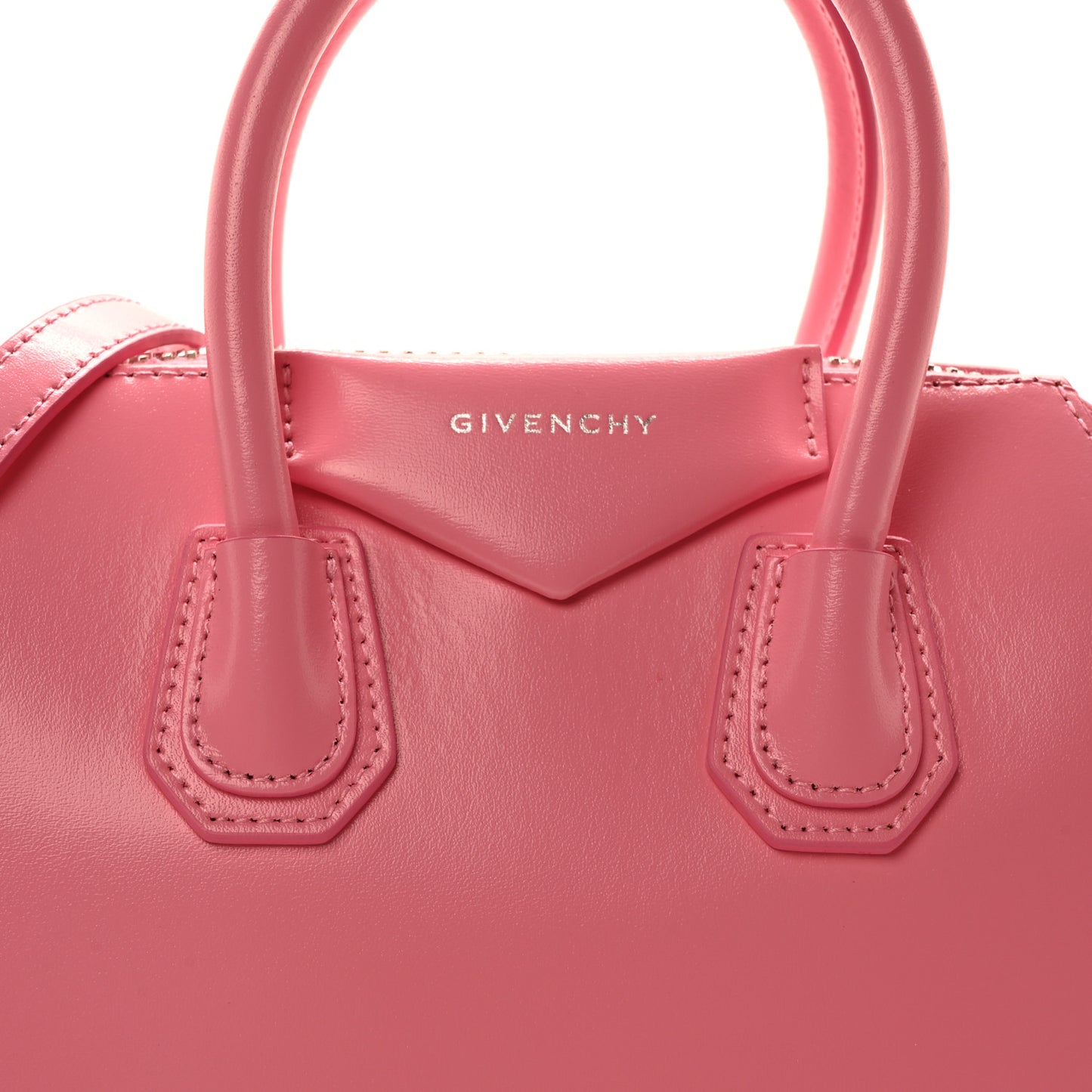 Shiny Lord Calfskin Mini Antigona Bright Pink