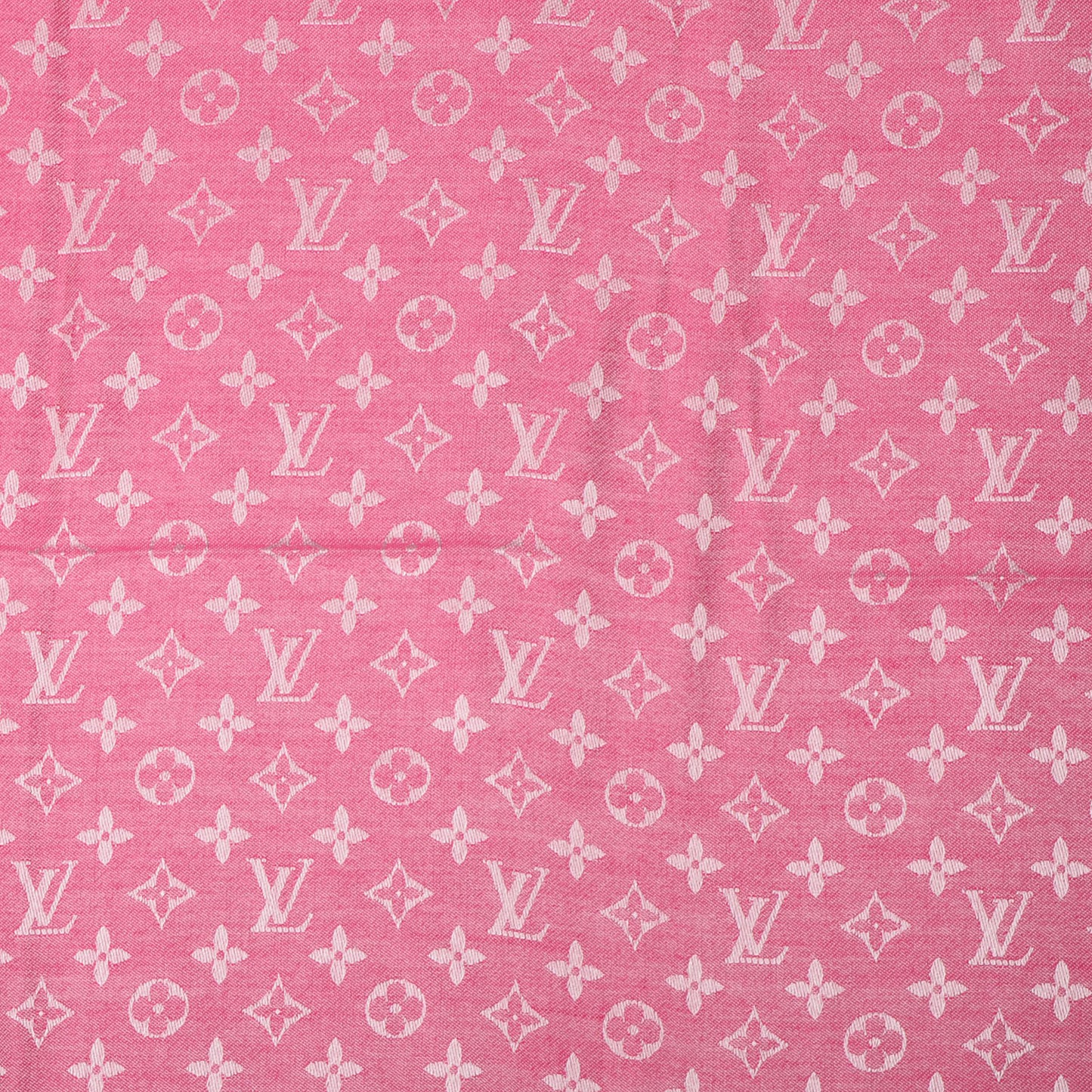 Wool Silk Monogram Denim Shawl Pivoine