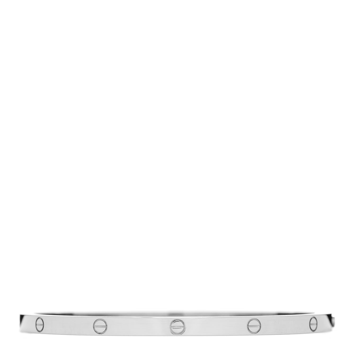 Cartier 18K White Gold Small LOVE Bracelet 17 1 of 4