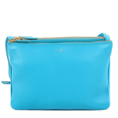 Celine Lambskin Small Trio Crossbody Bag Turquoise 1 of 8