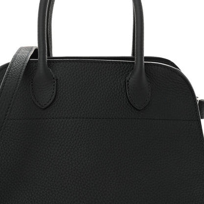The Row Matte Grained Calfskin Soft Margaux 10 Bag Black 7 of 10