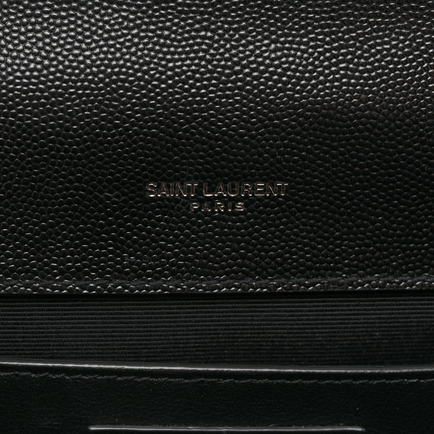 Saint Laurent Grain De Poudre Textured Mixed Matelasse Triquilt Medium Monogram Monochrome Satchel Black 6 of 11