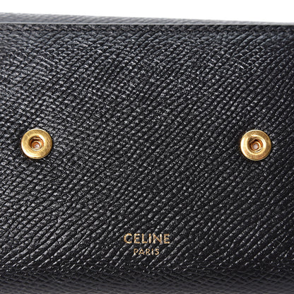 Celine Grained Calfskin Small Multifunction Folded Wallet Black 5 of 9