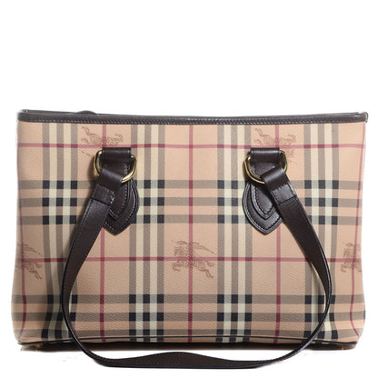 Burberry Haymarket Check Medium Tote Chocolate 1 of 11