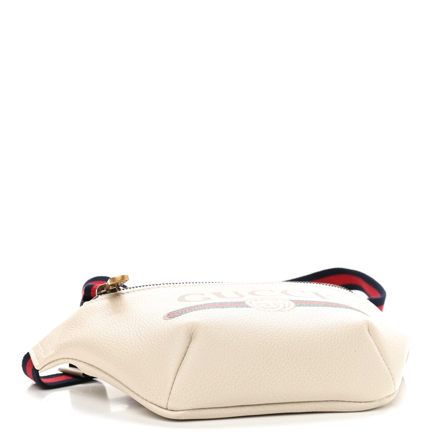 Gucci Grained Calfskin Small Logo Belt Bag White 4 of 9