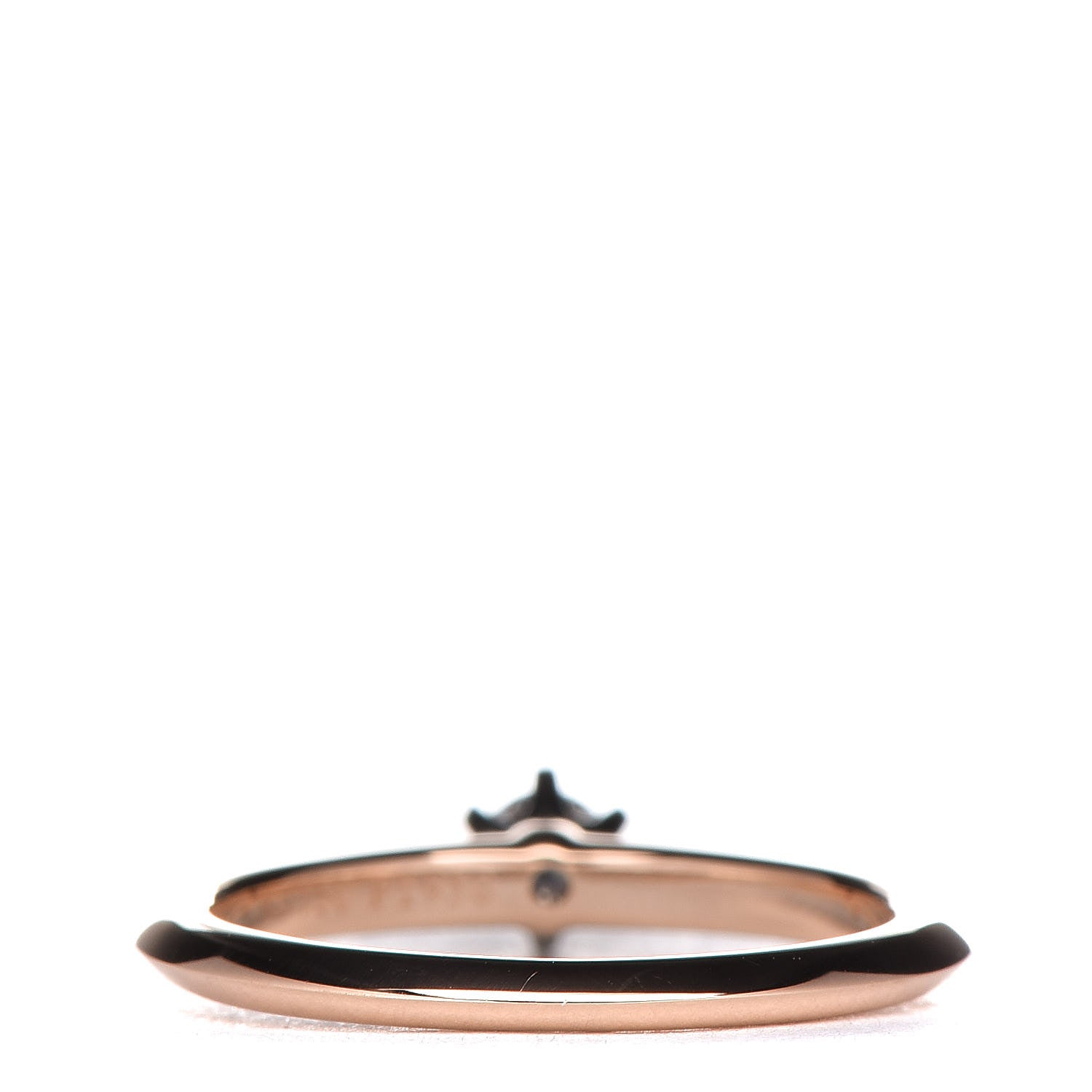 Tiffany Platinum 18K Rose Gold Diamond .16ct Solitaire Ring 50 5.25 4 of 7