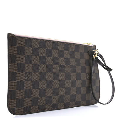 Louis Vuitton Damier Ebene Neverfull MM GM Pochette Rose Ballerine 3 of 7
