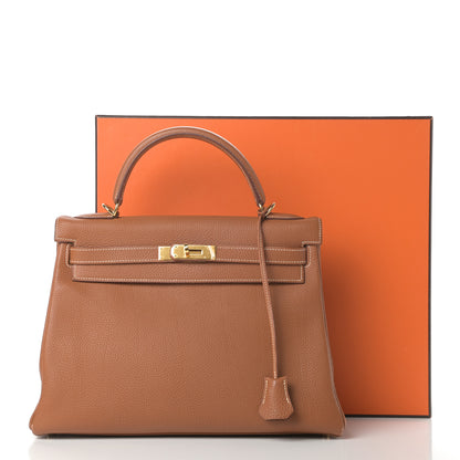 Hermes Togo Kelly Retourne 32 Gold 16 of 16