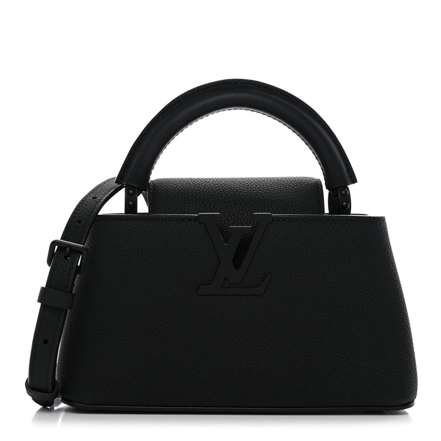 Louis Vuitton Matte Taurillon Capucines East West Mini All Black 1 of 10